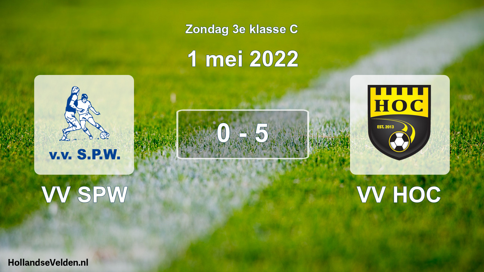 Total number of matches played: VV SPW - VV HOC 0 - 5 (1 May 2022)