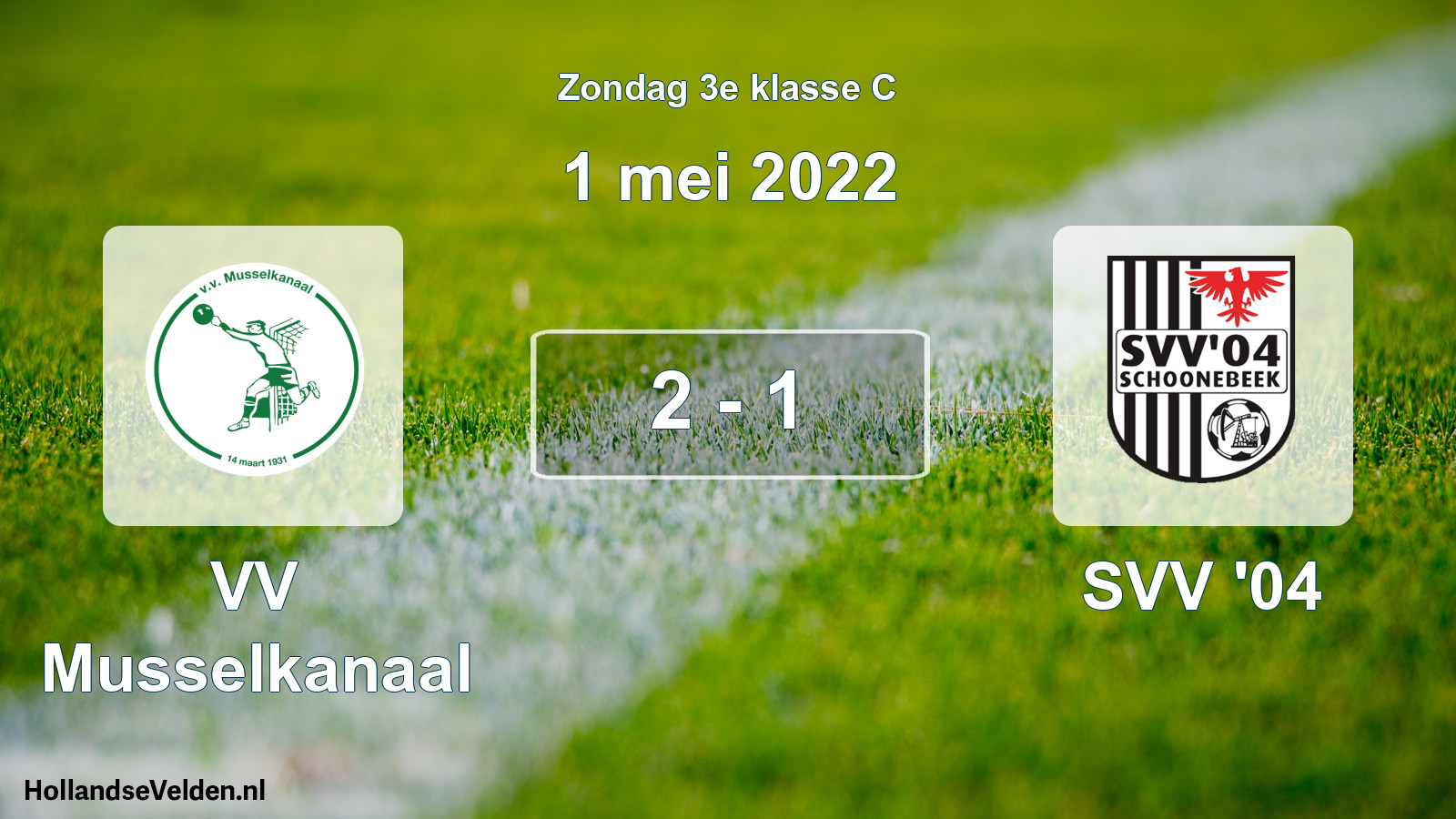 Total number of matches played: VV Musselkanaal - SVV '04 2 - 1 (1 May 2022)