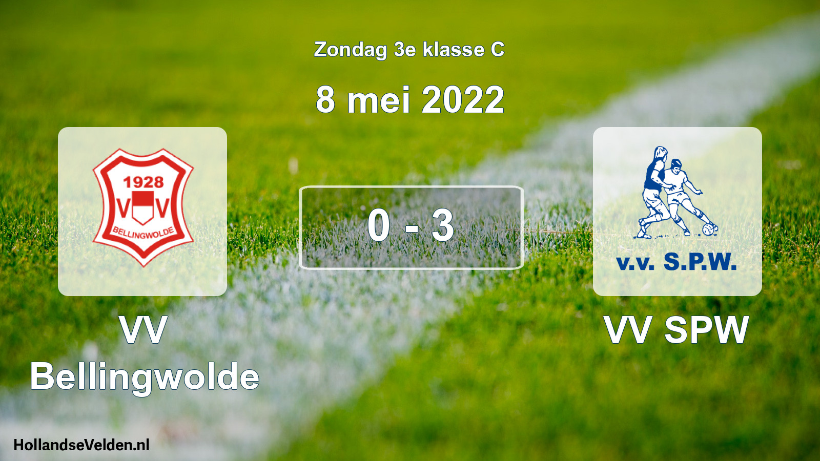 Total number of matches played: VV Bellingwolde - VV SPW 0 - 3 (8 May 2022)
