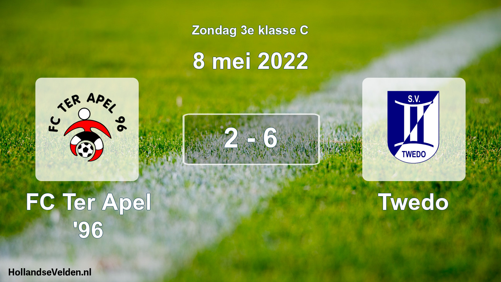Total number of matches played: FC Ter Apel '96 - Twedo 2 - 6 (8 May 2022)