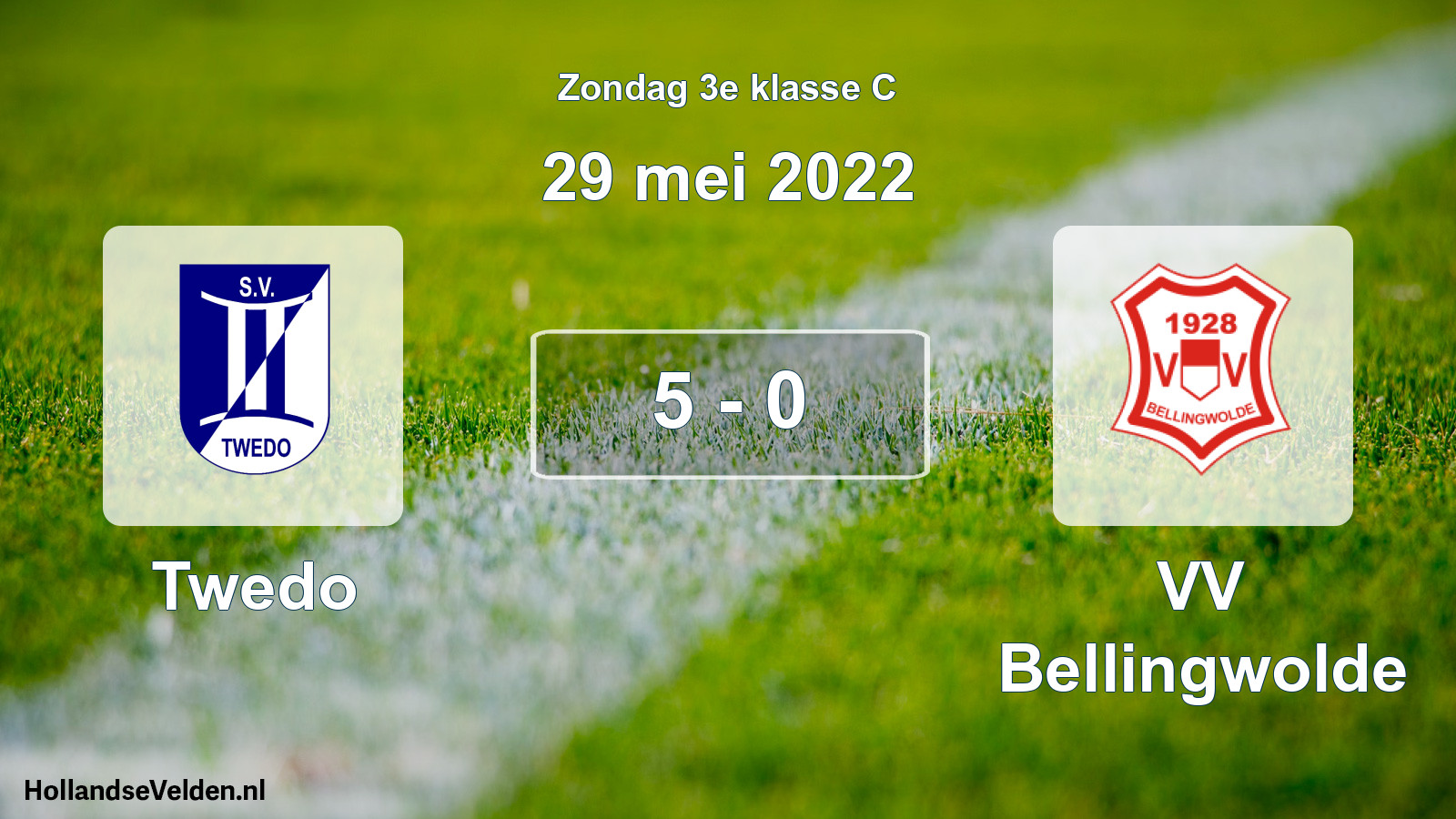 Total number of matches played: Twedo - VV Bellingwolde 5 - 0 (29 May 2022)
