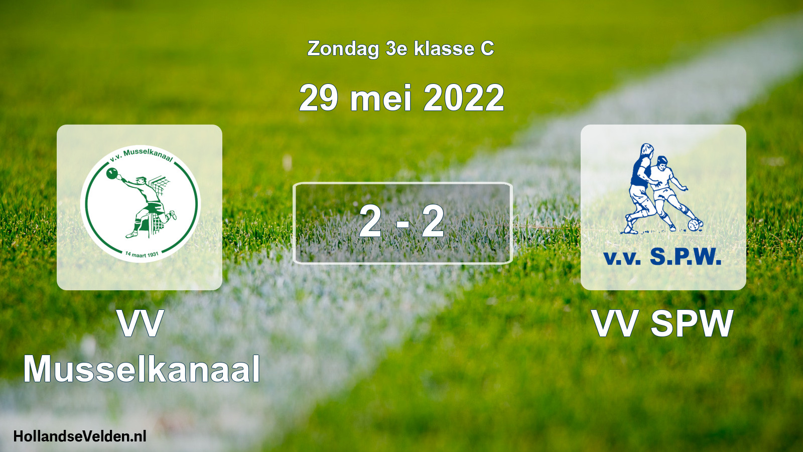 Total number of matches played: VV Musselkanaal - VV SPW 2 - 2 (29 May 2022)