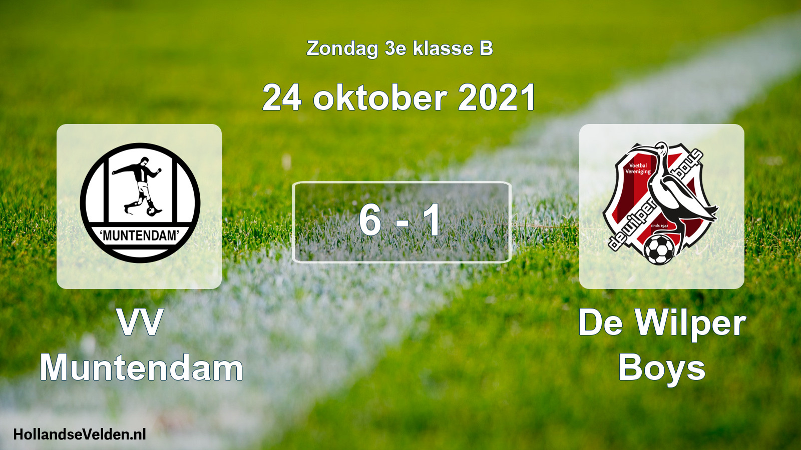 Total number of matches played: VV Muntendam - De Wilper Boys 6 - 1 (24 October 2021)