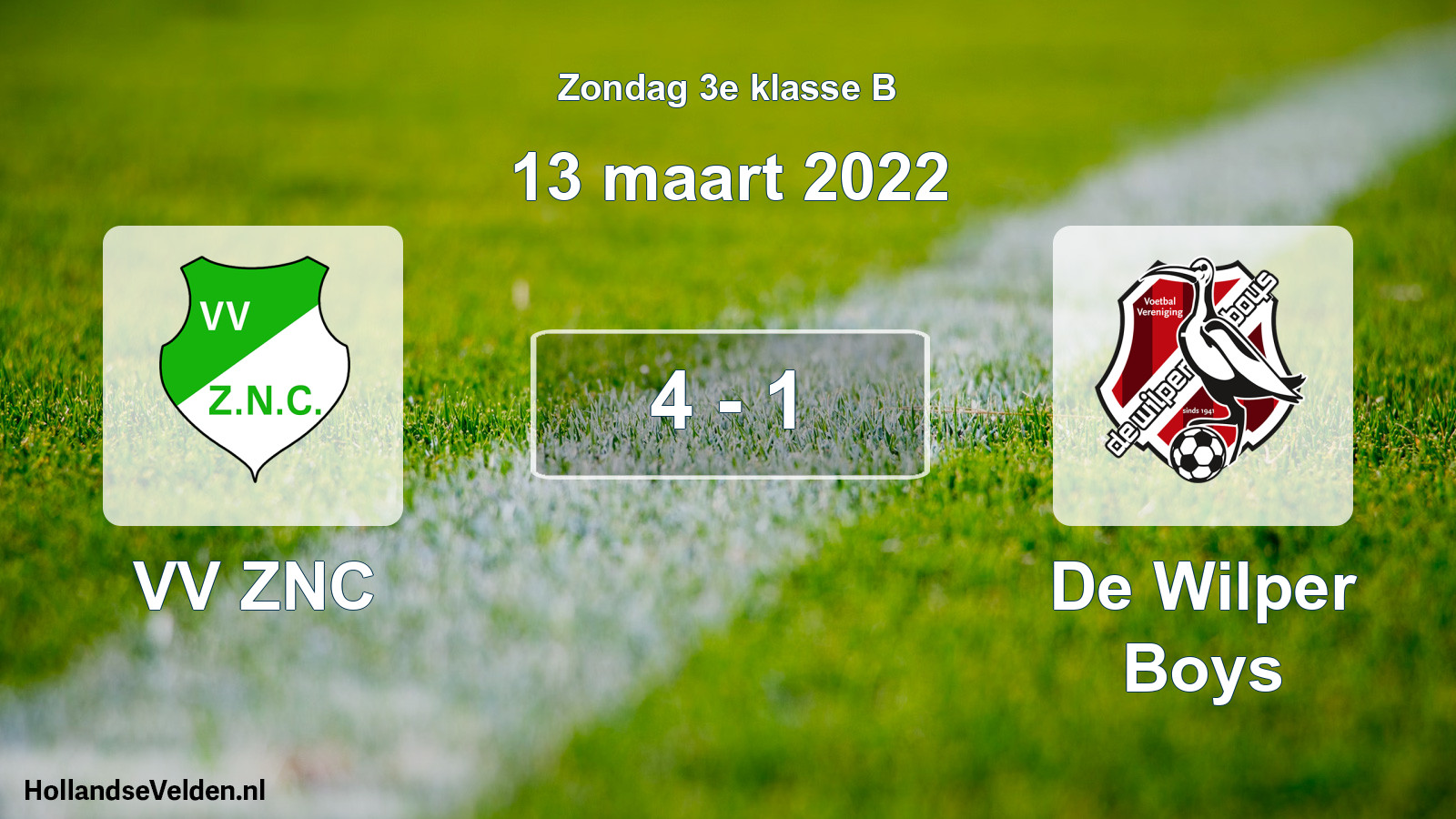 Total number of matches played: VV ZNC - De Wilper Boys 4 - 1 (13 March 2022)