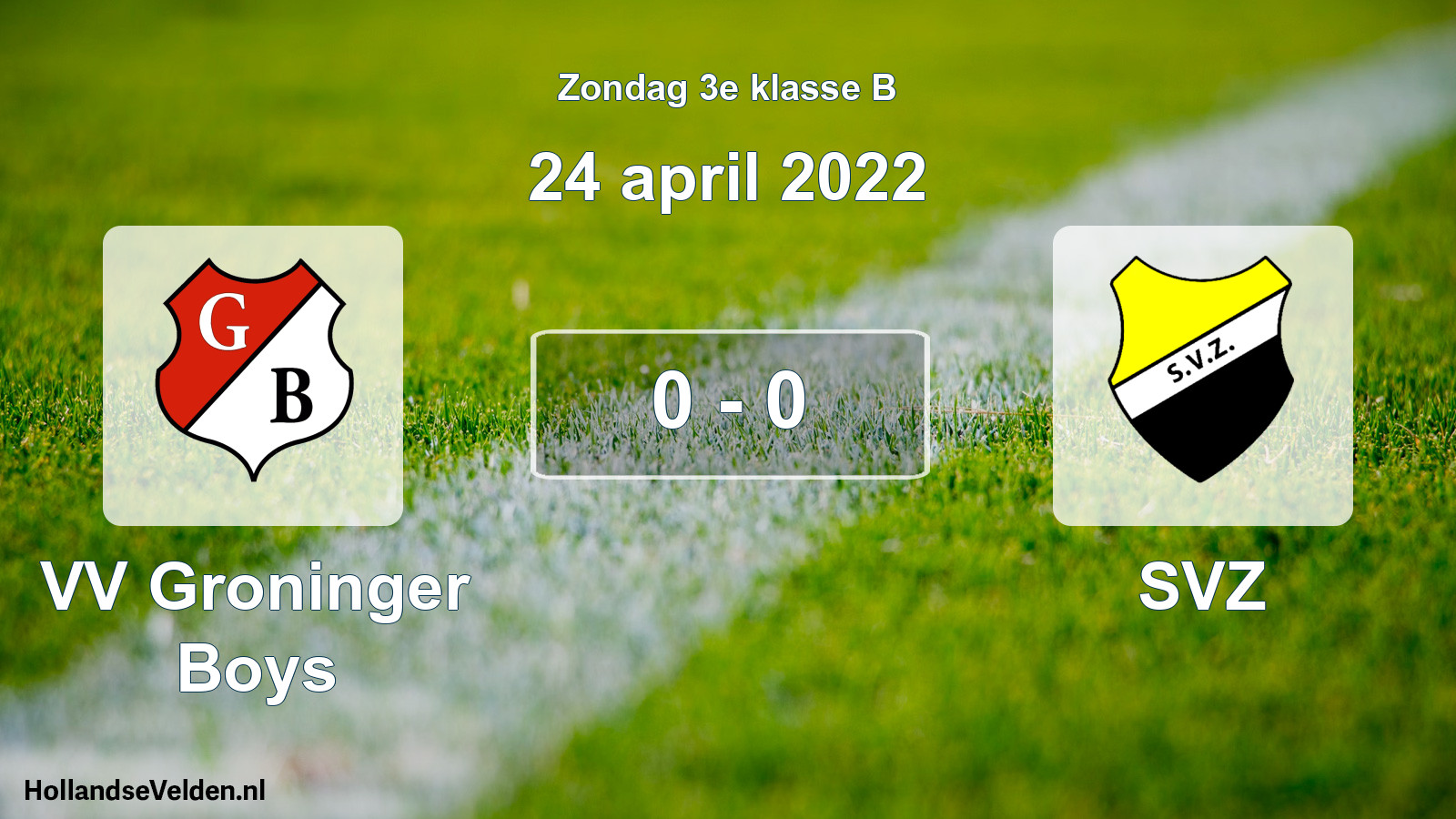 Total number of matches played: VV Groninger Boys - SVZ 0 - 0 (24 April 2022)