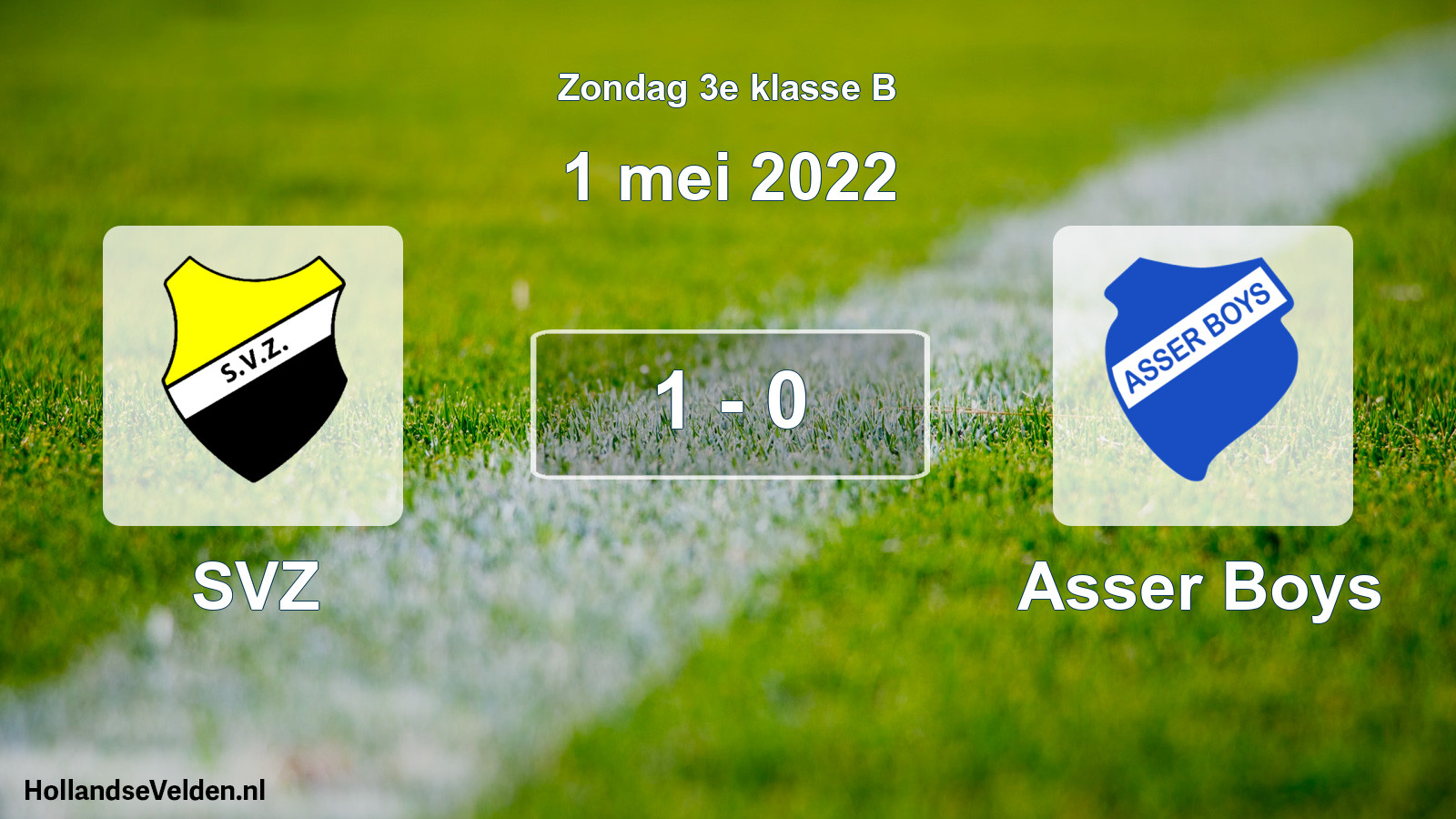 Total number of matches played: SVZ - Asser Boys 1 - 0 (1 May 2022)