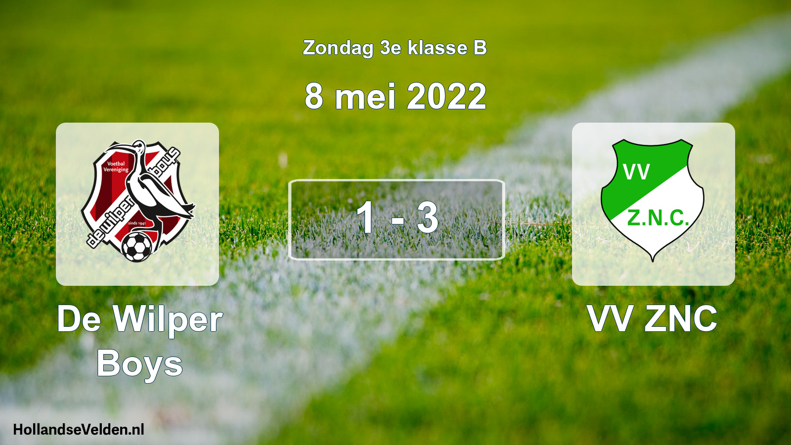 Total number of matches played: De Wilper Boys - VV ZNC 1 - 3 (8 May 2022)