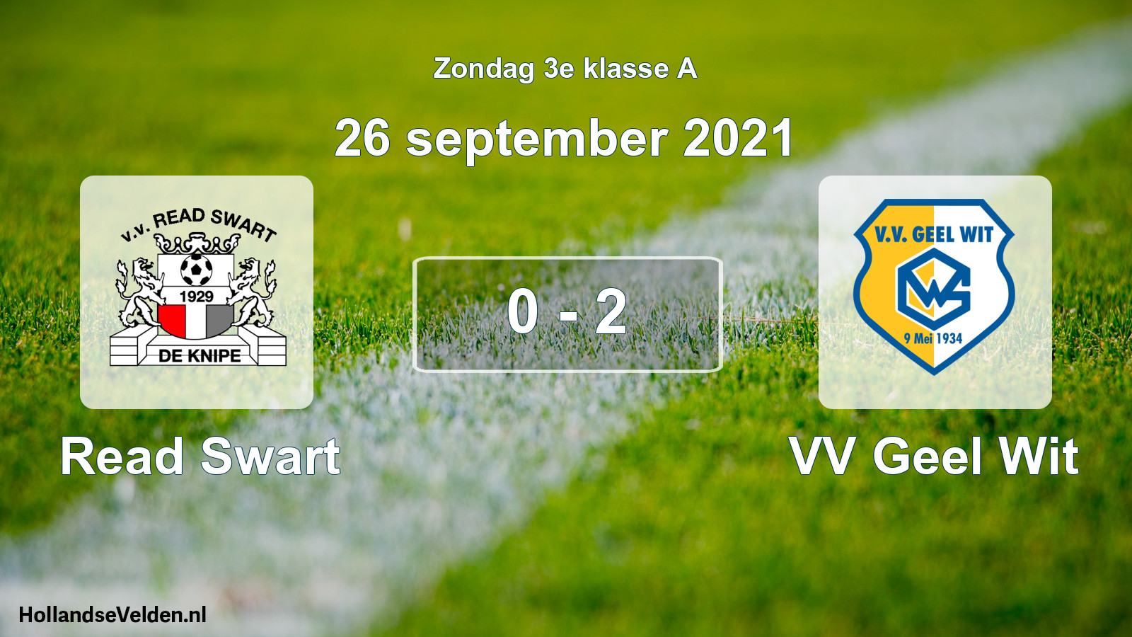 Total number of matches played: Read Swart - VV Geel Wit 0 - 2 (26 September 2021)