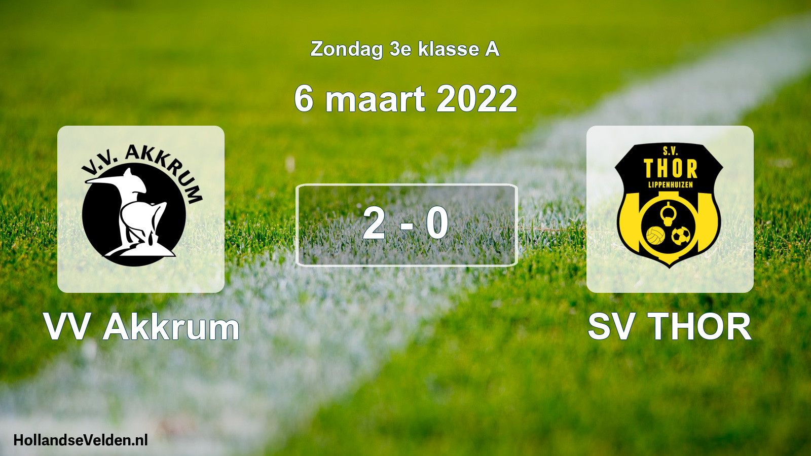Total number of matches played: VV Akkrum - SV THOR 2 - 0 (6 March 2022)