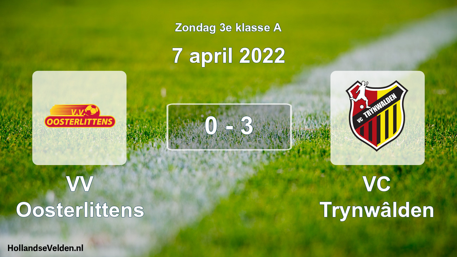 Total number of matches played: VV Oosterlittens - VC Trynwâlden 0 - 3 (7 April 2022)