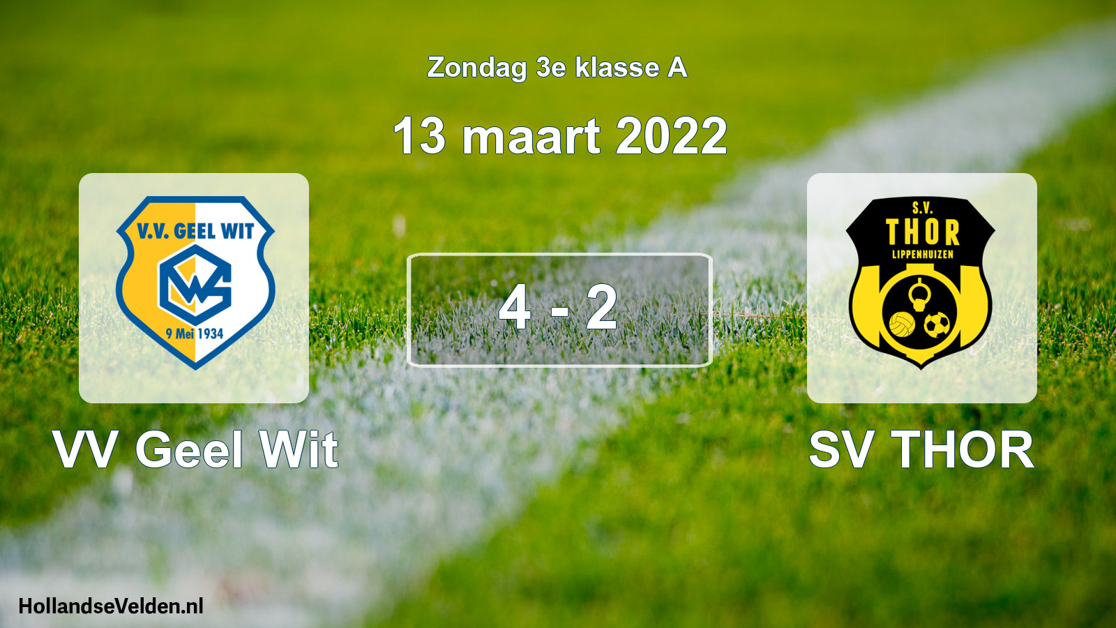 Total number of matches played: VV Geel Wit - SV THOR 4 - 2 (13 March 2022)