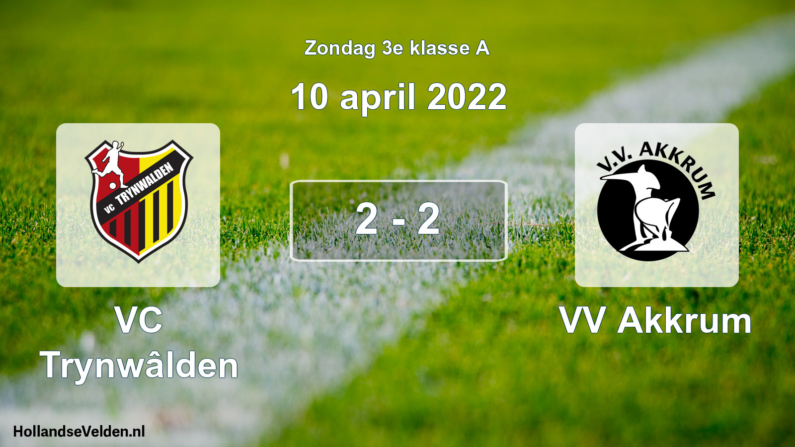 Total number of matches played: VC Trynwâlden - VV Akkrum 2 - 2 (10 April 2022)