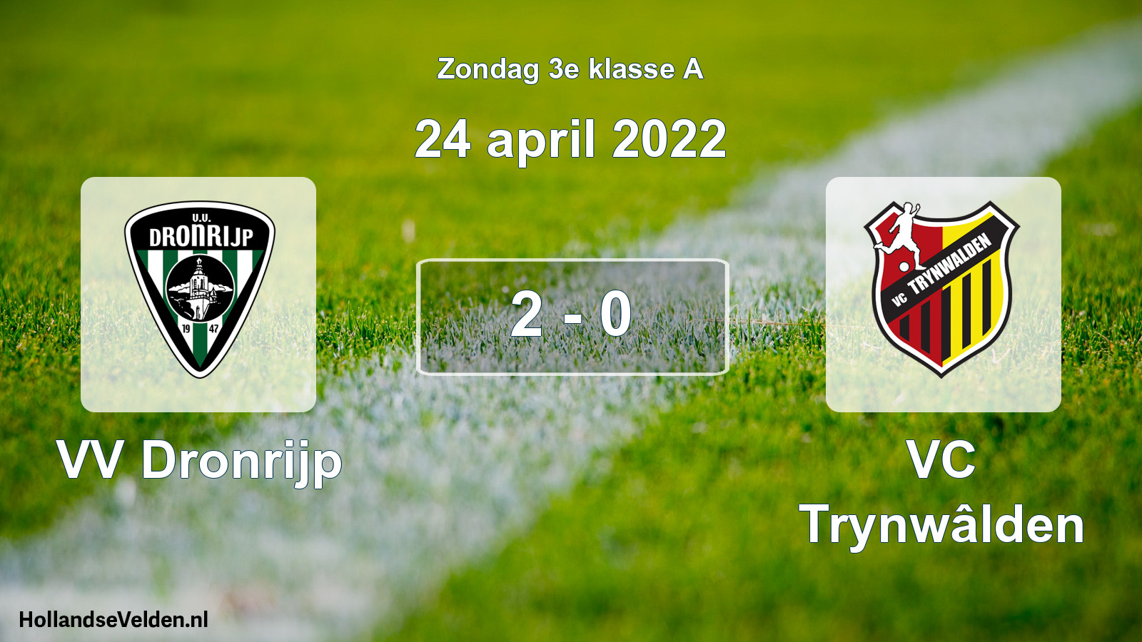 Total number of matches played: VV Dronrijp - VC Trynwâlden 2 - 0 (24 April 2022)