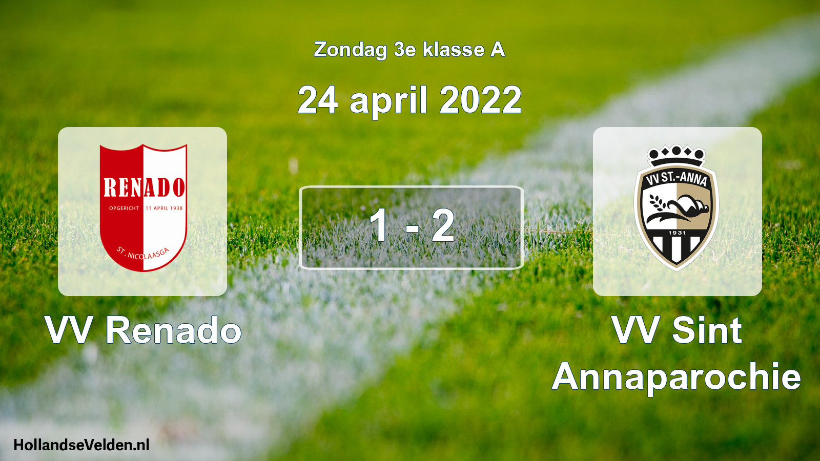 Total number of matches played: VV Renado - VV Sint Annaparochie 1 - 2 (24 April 2022)