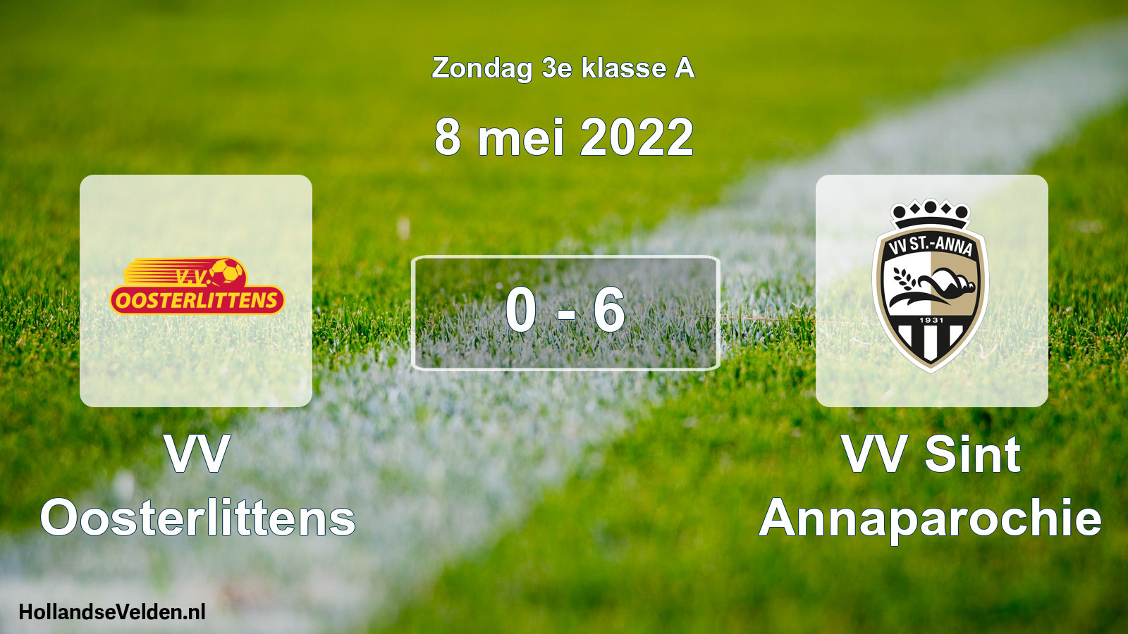 Total number of matches played: VV Oosterlittens - VV Sint Annaparochie 0 - 6 (8 May 2022)
