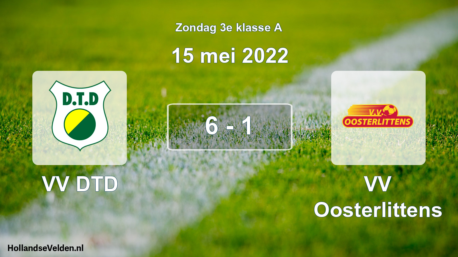 Total number of matches played: VV DTD - VV Oosterlittens 6 - 1 (15 May 2022)