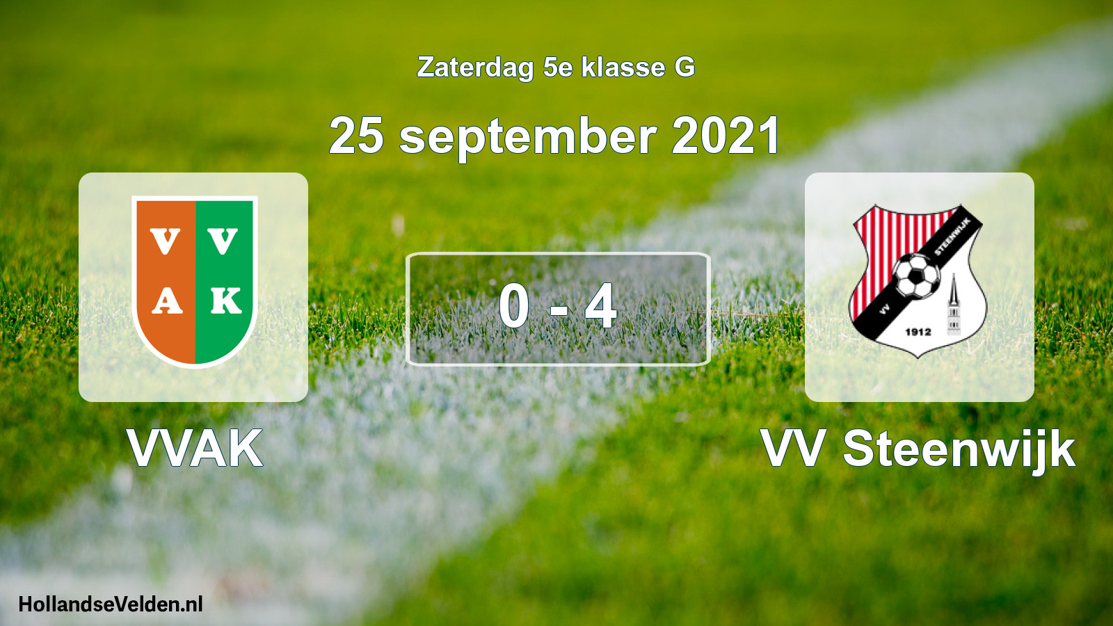 Total number of matches played: VVAK - VV Steenwijk 0 - 4 (25 September 2021)