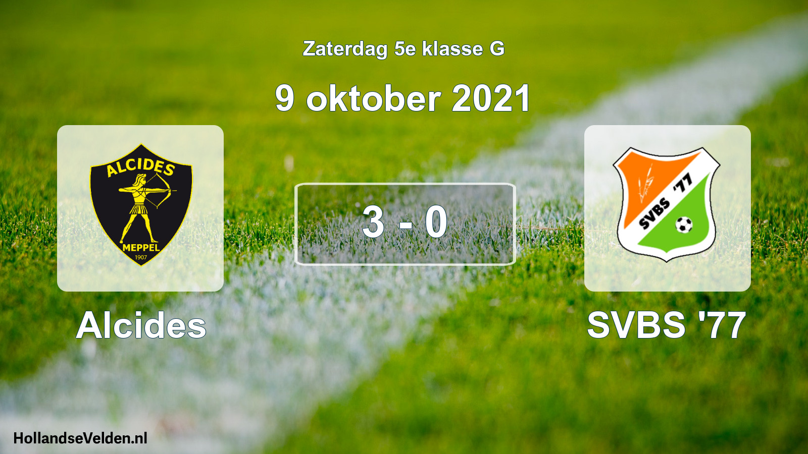 Total number of matches played: Alcides - SVBS '77 3 - 0 (9 October 2021)