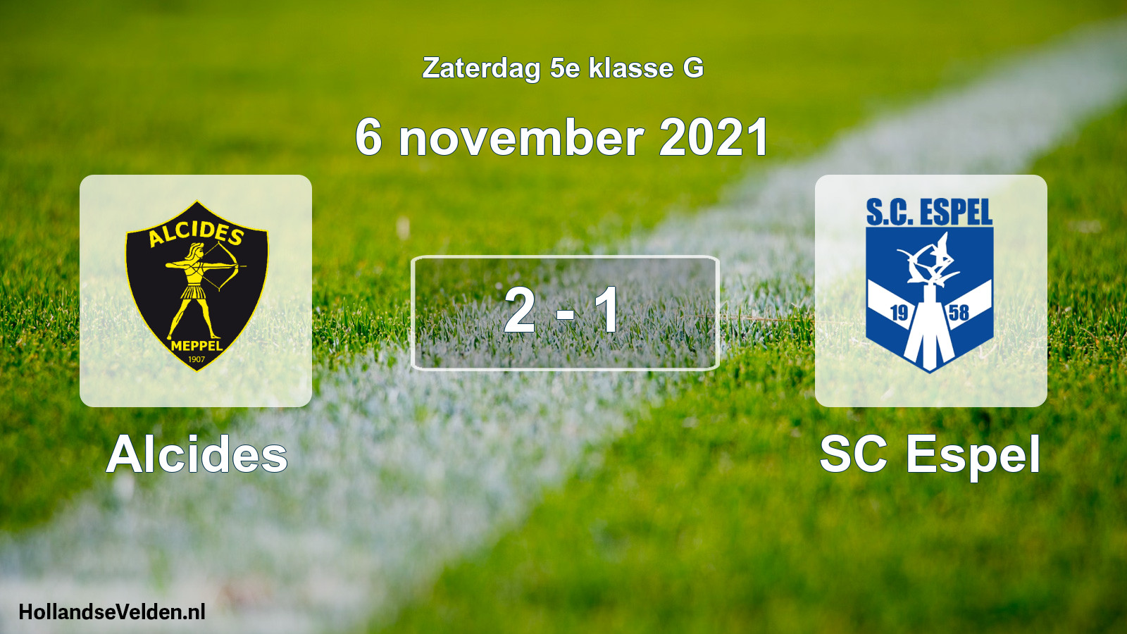 Total number of matches played: Alcides - SC Espel 2 - 1 (6 November 2021)