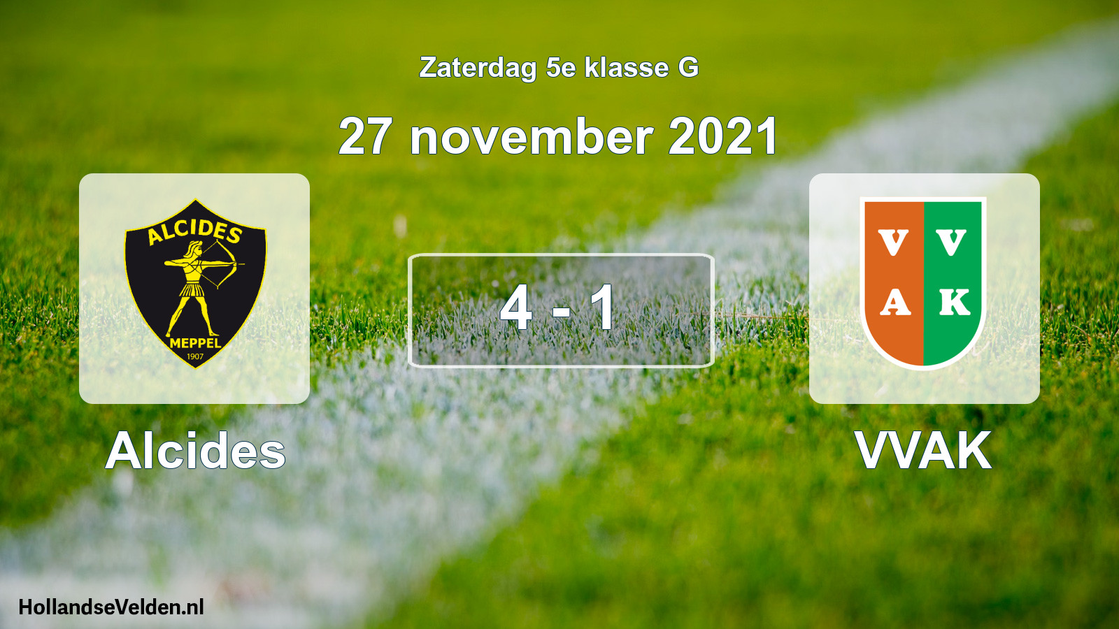 Total number of matches played: Alcides - VVAK 4 - 1 (27 November 2021)