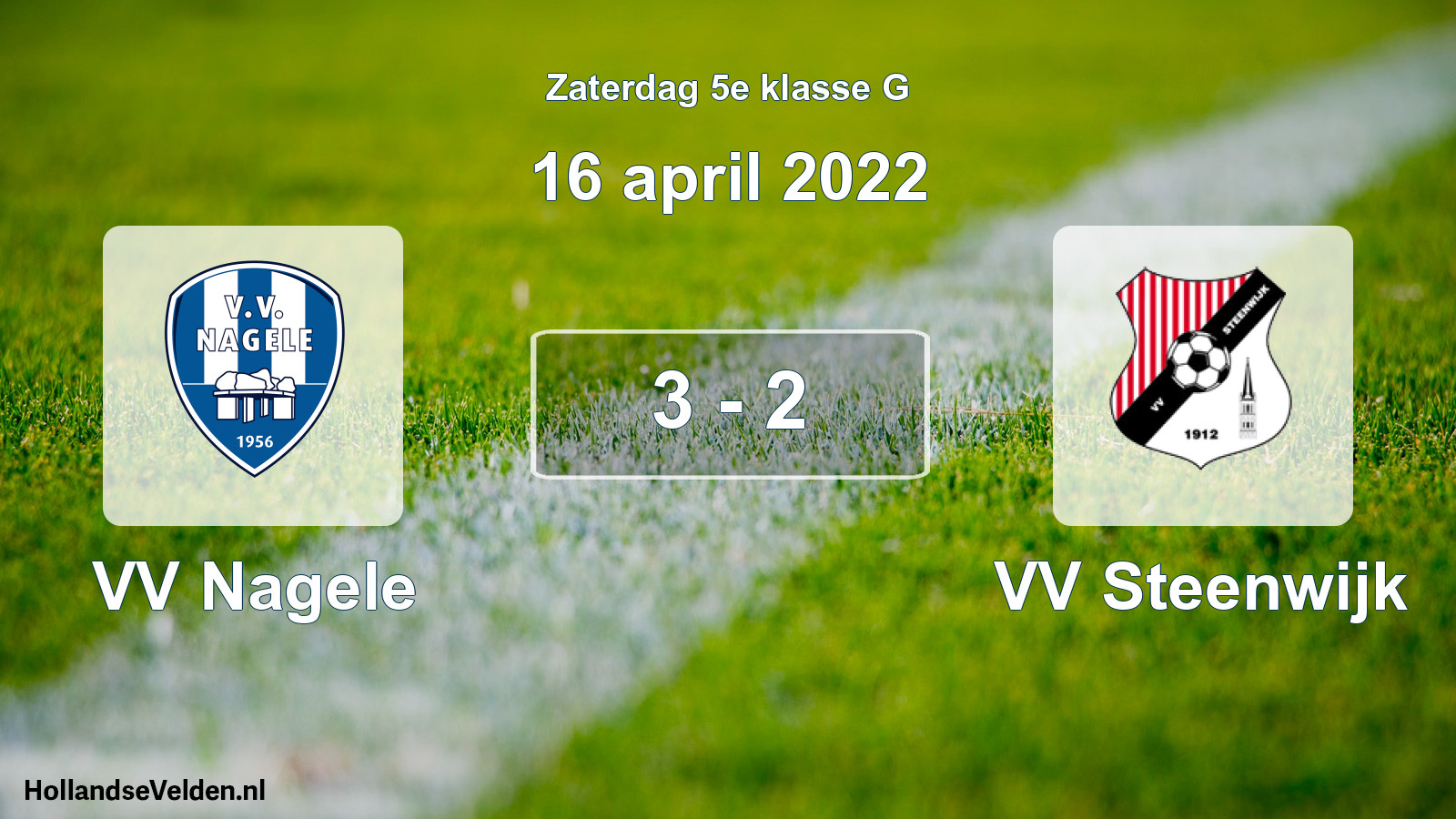 Total number of matches played: VV Nagele - VV Steenwijk 3 - 2 (16 April 2022)