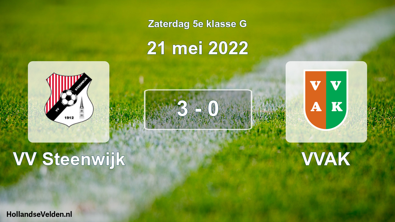 Total number of matches played: VV Steenwijk - VVAK 3 - 0 (21 May 2022)