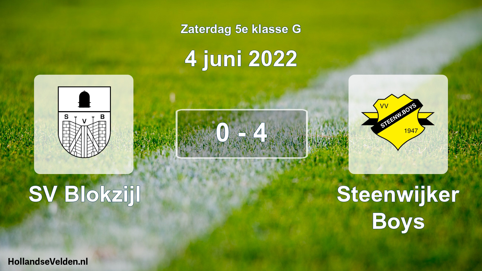 Total number of matches played: SV Blokzijl - Steenwijker Boys 0 - 4 (4 June 2022)