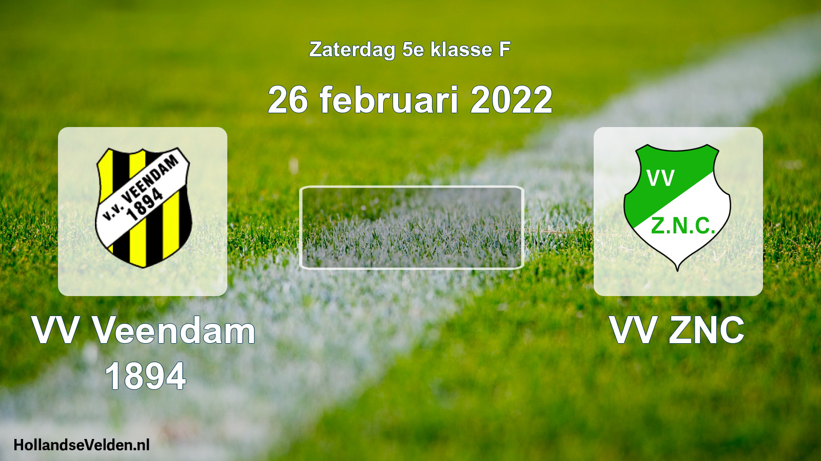Scheduled Match: VV Veendam 1894 - VV ZNC (26 February 2022)