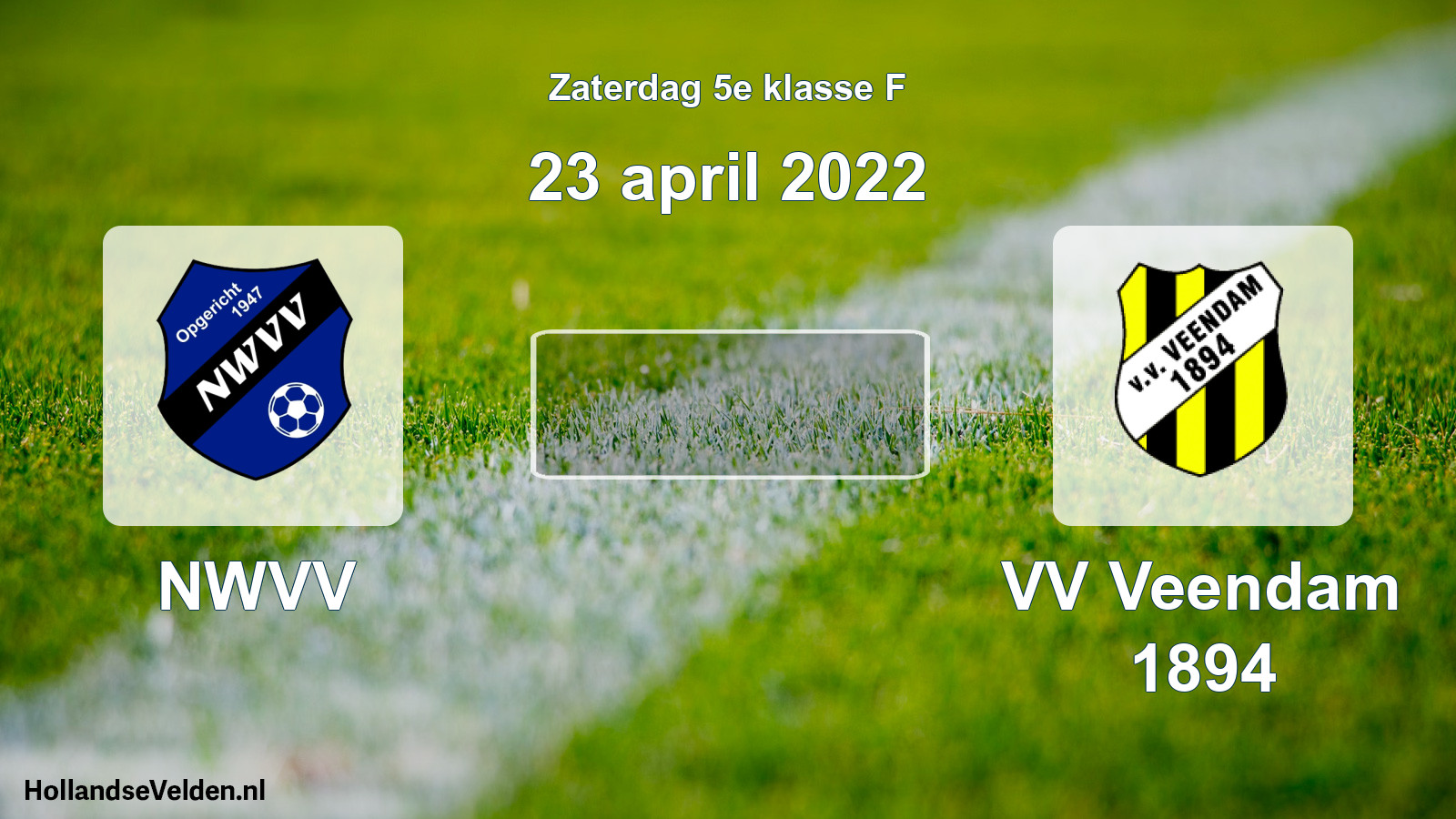 Scheduled Match: NWVV - VV Veendam 1894 (23 April 2022)