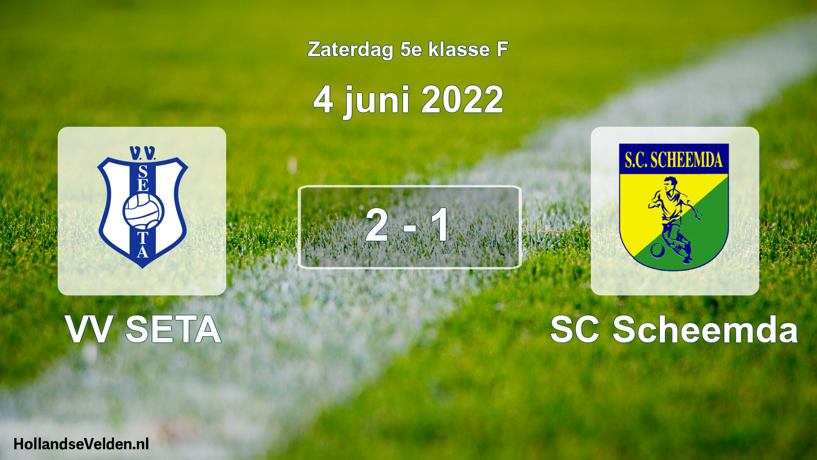 Total number of matches played: VV SETA - SC Scheemda 2 - 1 (4 June 2022)