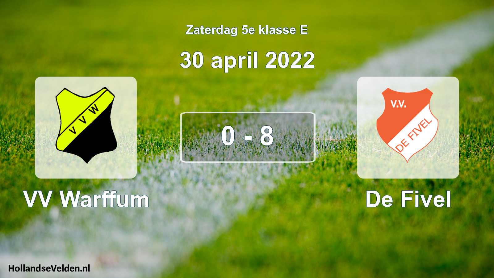 Total number of matches played: VV Warffum - De Fivel 0 - 8 (30 April 2022)