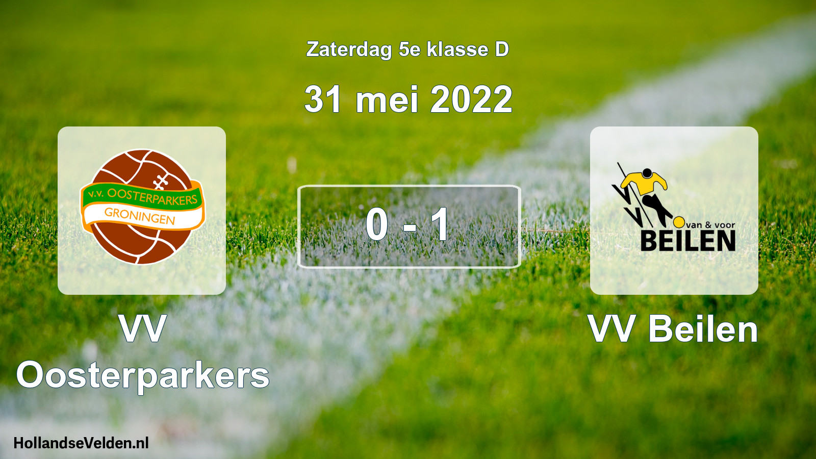 Total number of matches played: VV Oosterparkers - VV Beilen 0 - 1 (31 May 2022)