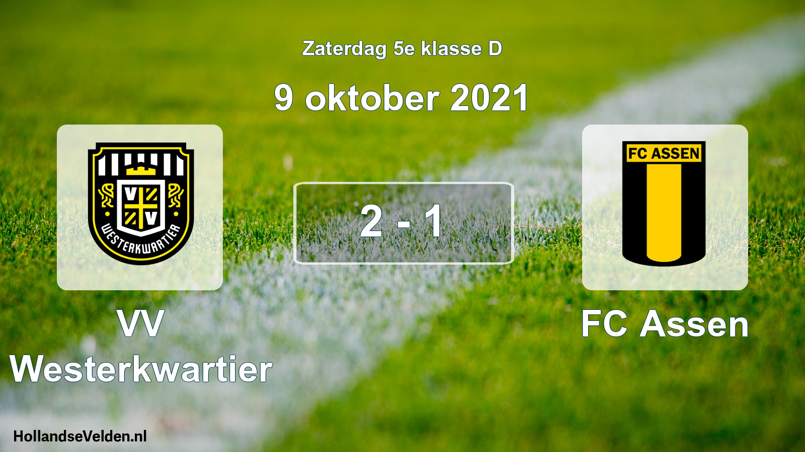 Total number of matches played: VV Westerkwartier - FC Assen 2 - 1 (9 October 2021)