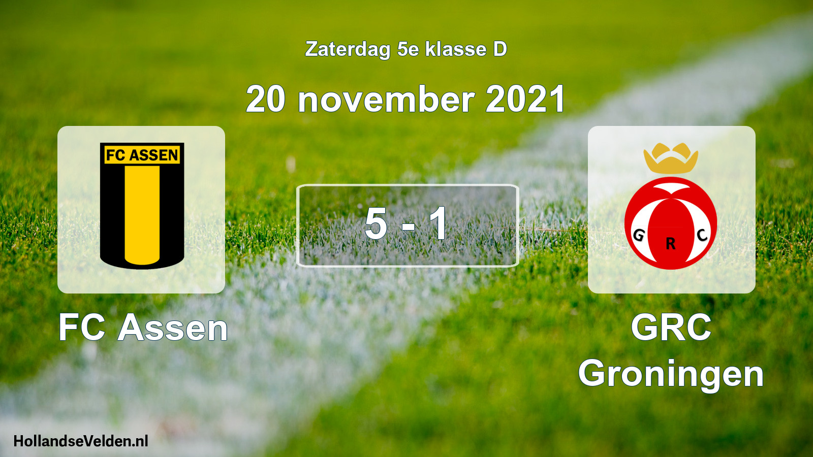 Total number of matches played: FC Assen - GRC Groningen 5 - 1 (20 November 2021)