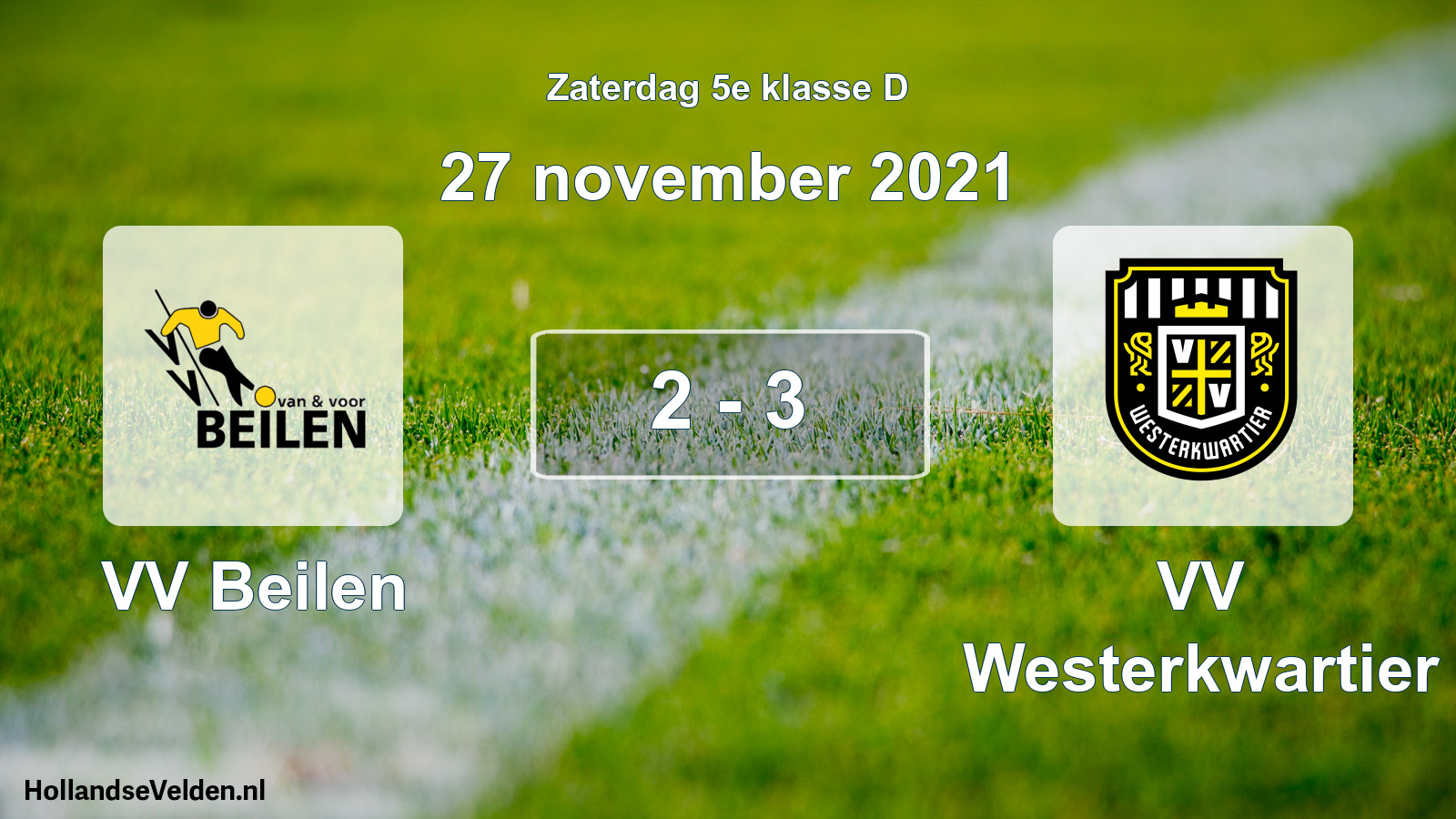 Total number of matches played: VV Beilen - VV Westerkwartier 2 - 3 (27 November 2021)