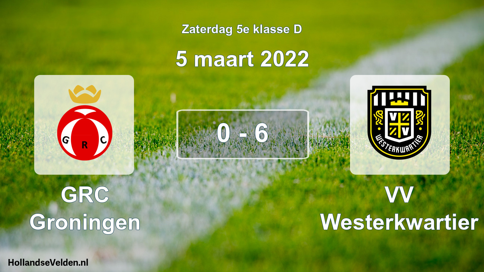 Total number of matches played: GRC Groningen - VV Westerkwartier 0 - 6 (5 March 2022)