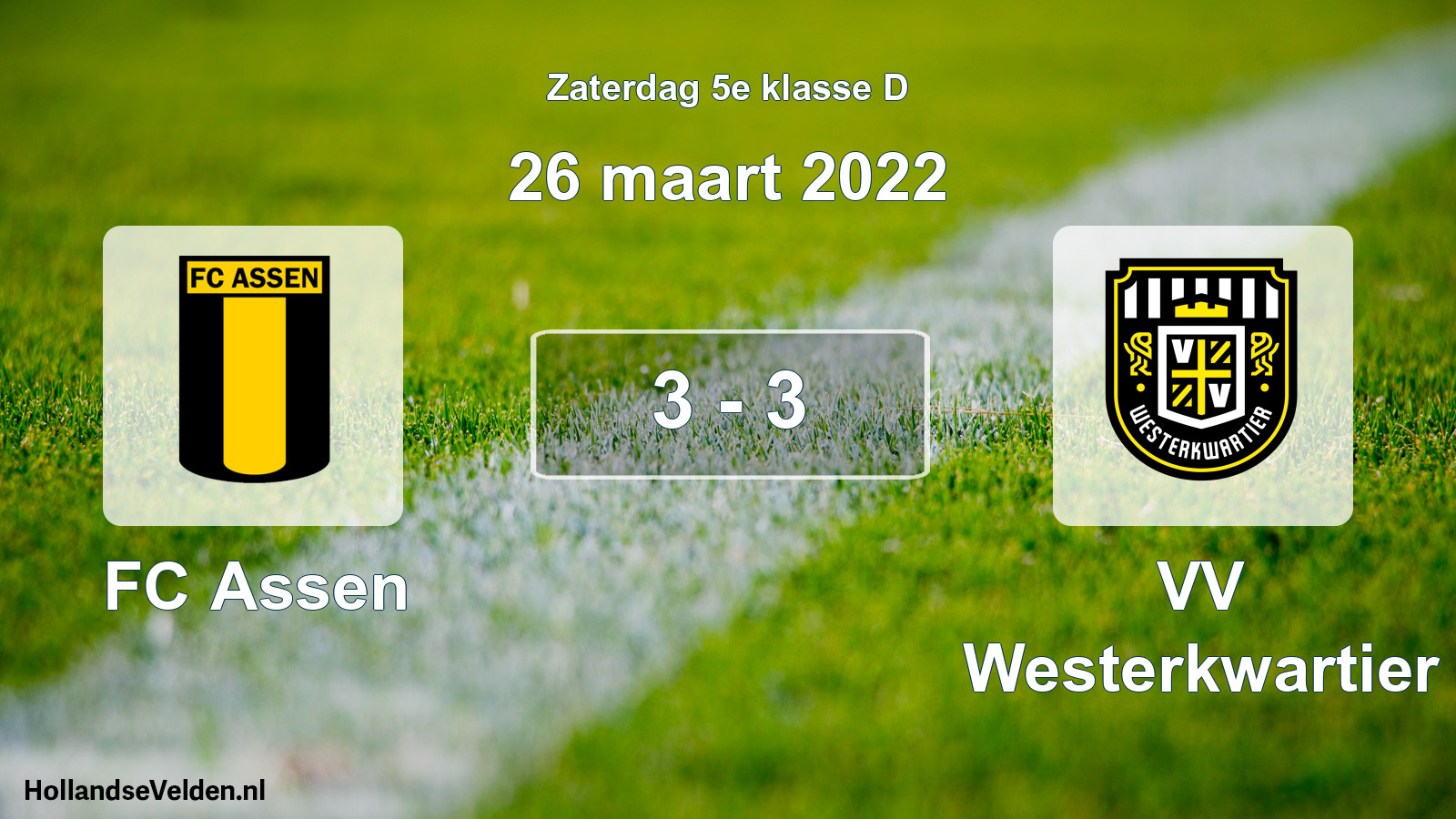 Total number of matches played: FC Assen - VV Westerkwartier 3 - 3 (26 March 2022)