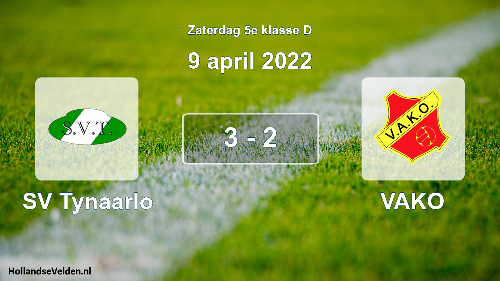 Total number of matches played: SV Tynaarlo - VAKO 3 - 2 (9 April 2022)