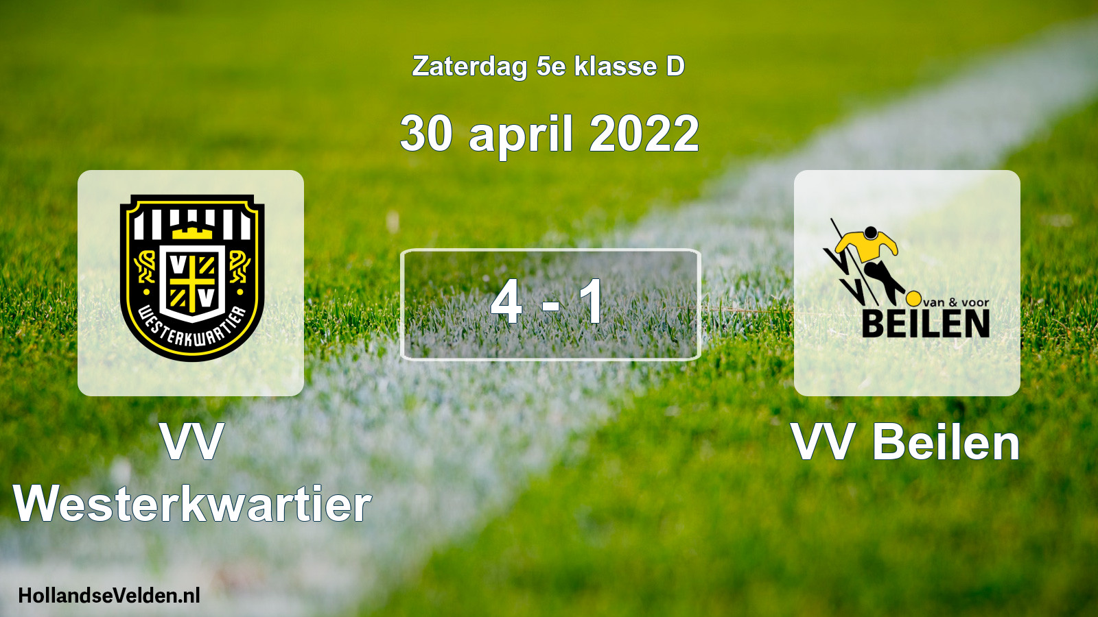Total number of matches played: VV Westerkwartier - VV Beilen 4 - 1 (30 April 2022)