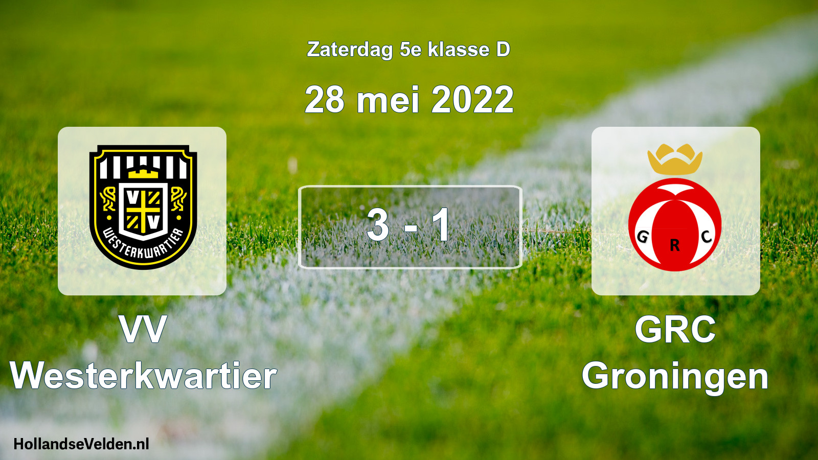 Total number of matches played: VV Westerkwartier - GRC Groningen 3 - 1 (28 May 2022)