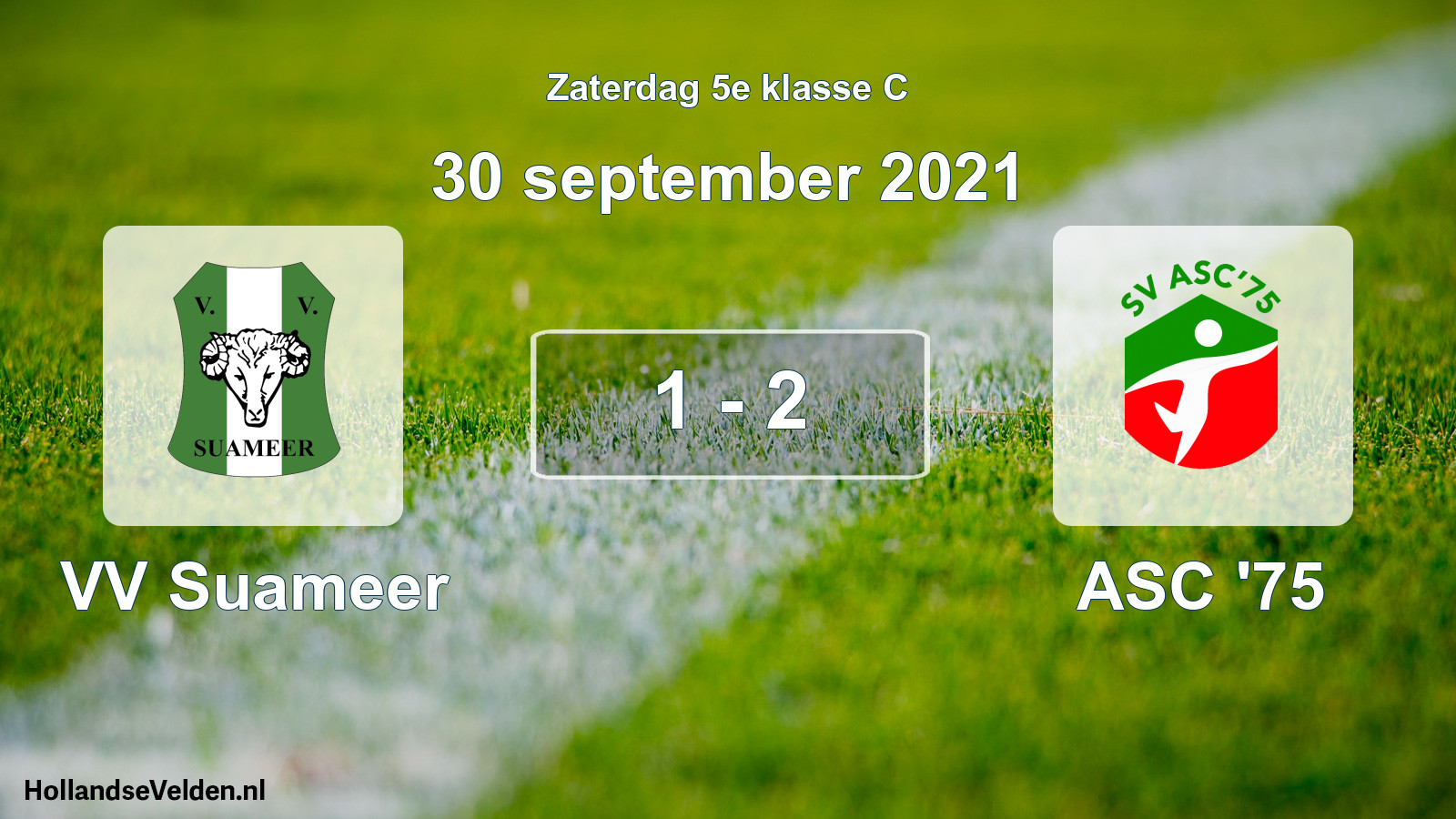 Total number of matches played: VV Suameer - ASC '75 1 - 2 (30 September 2021)