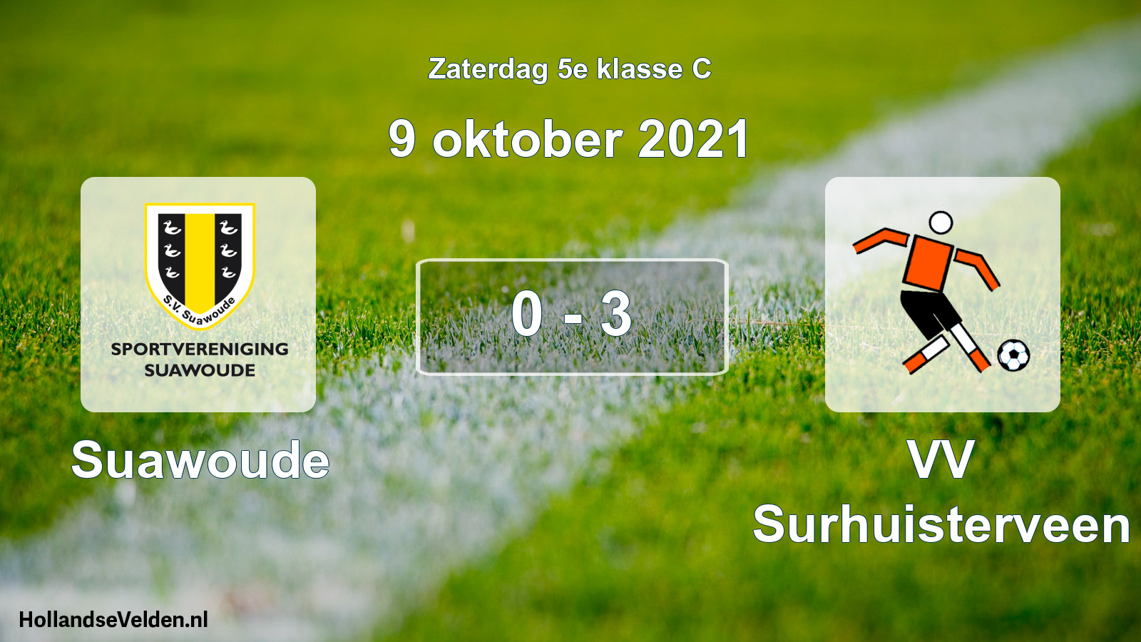 Total number of matches played: Suawoude - VV Surhuisterveen 0 - 3 (9 October 2021)