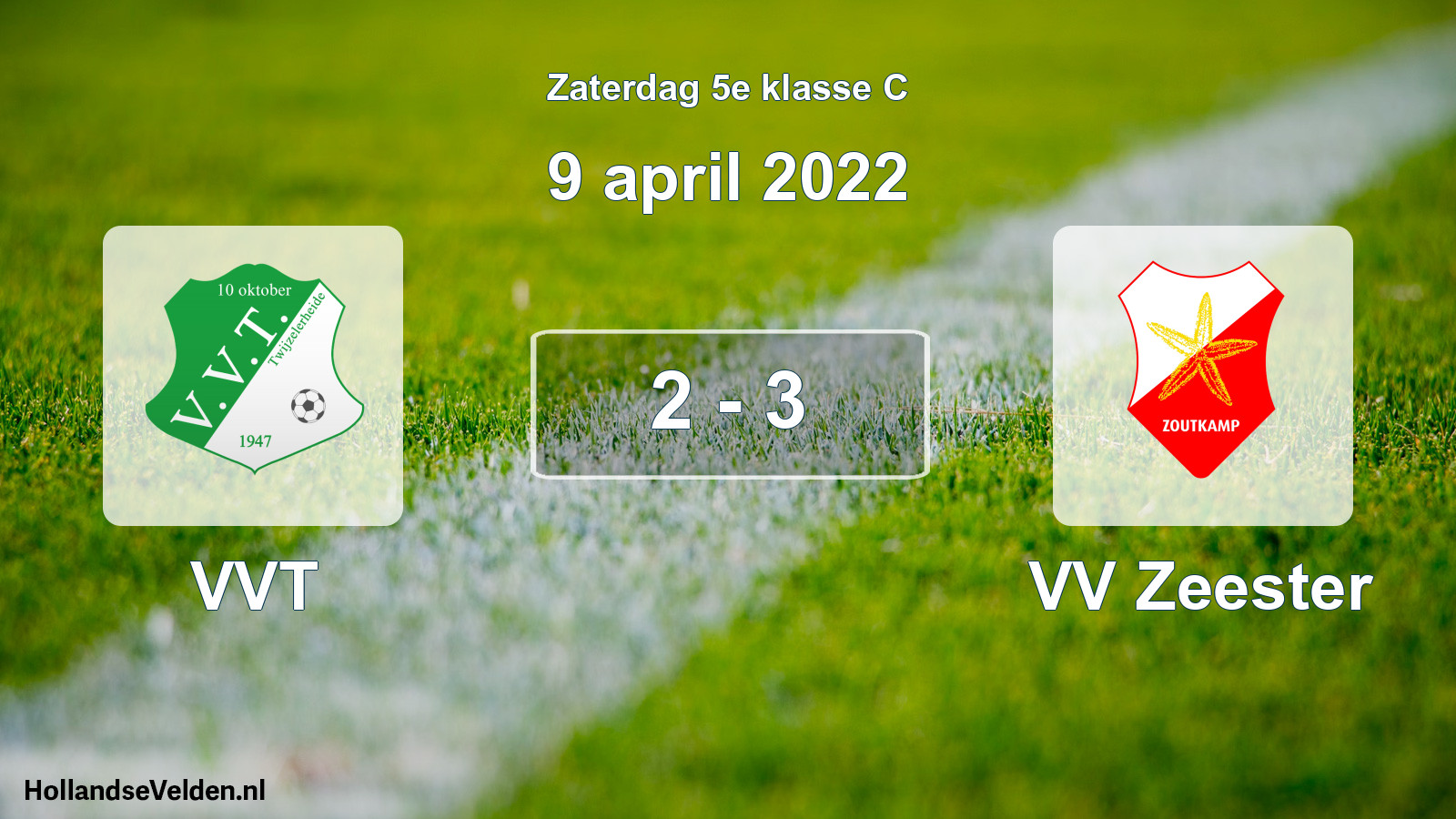 Total number of matches played: VVT - VV Zeester 2 - 3 (9 April 2022)