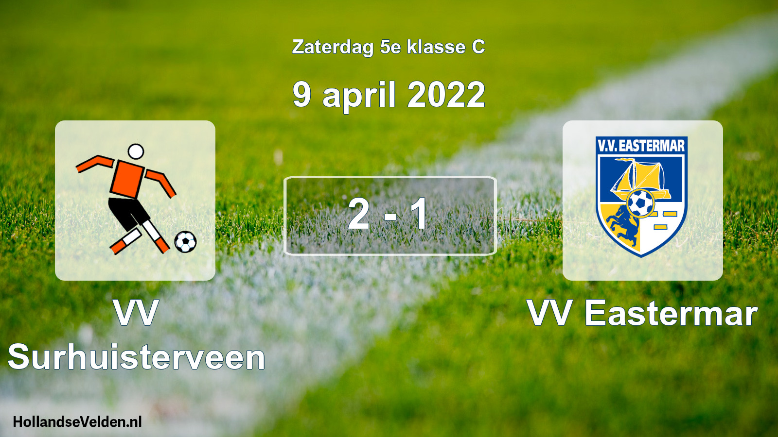 Total number of matches played: VV Surhuisterveen - VV Eastermar 2 - 1 (9 April 2022)