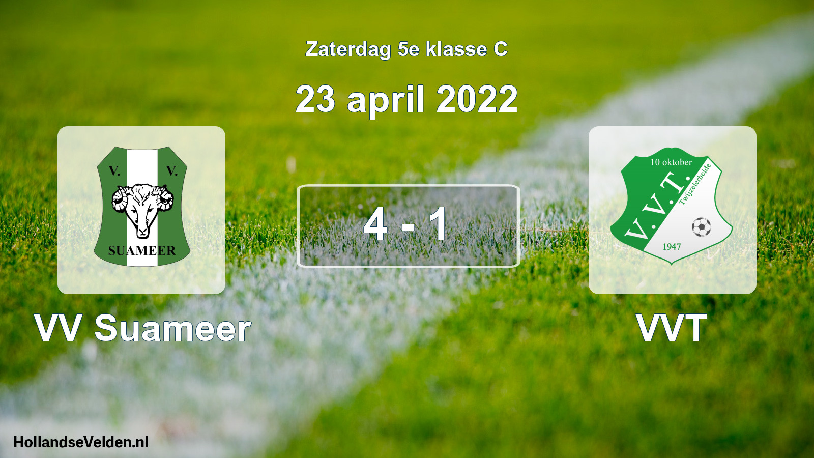 Total number of matches played: VV Suameer - VVT 4 - 1 (23 April 2022)