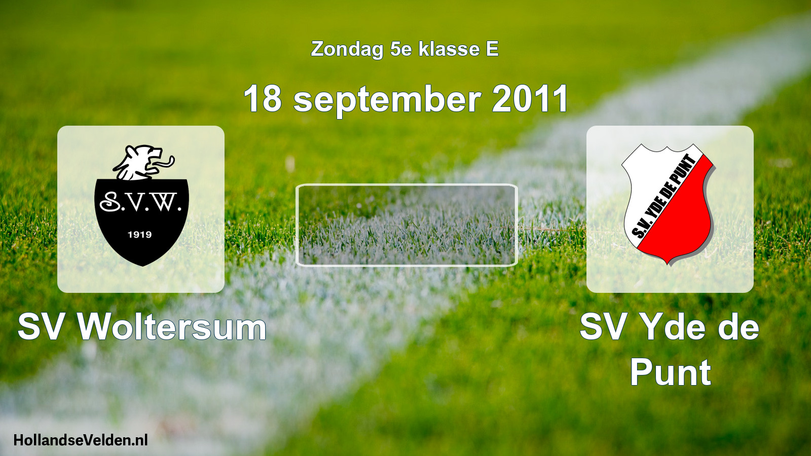 Scheduled Match: SV Woltersum - SV Yde de Punt (18 September 2011)