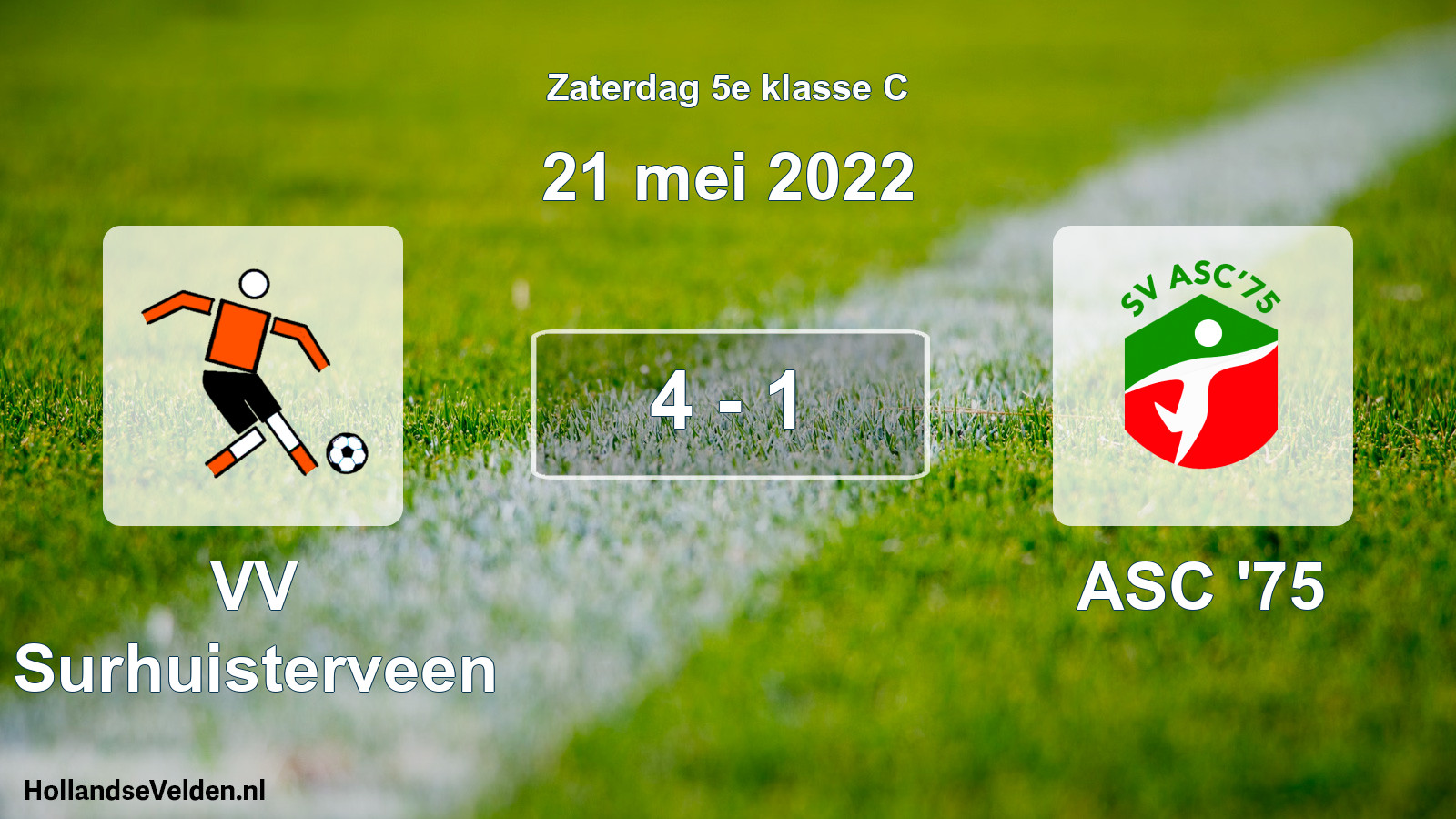Total number of matches played: VV Surhuisterveen - ASC '75 4 - 1 (21 May 2022)