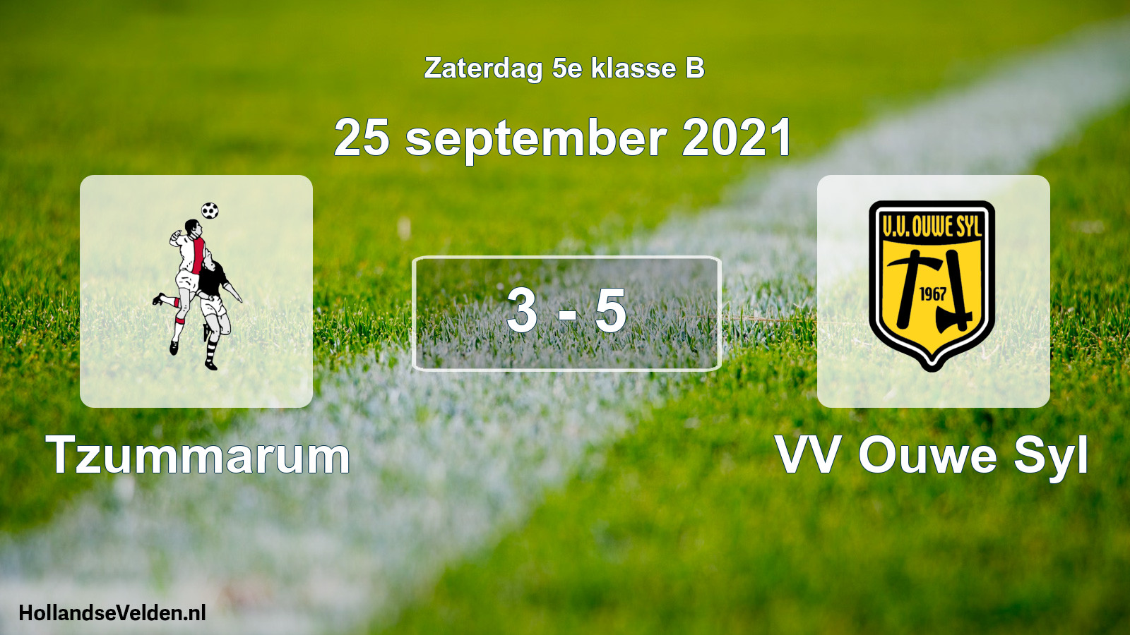 Total number of matches played: Tzummarum - VV Ouwe Syl 3 - 5 (25 September 2021)