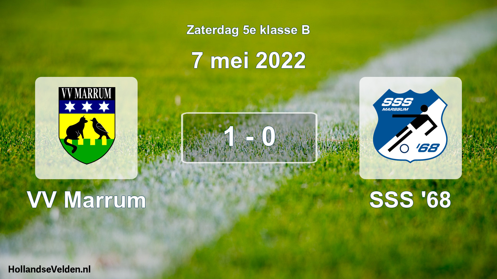 Total number of matches played: VV Marrum - SSS '68 1 - 0 (7 May 2022)