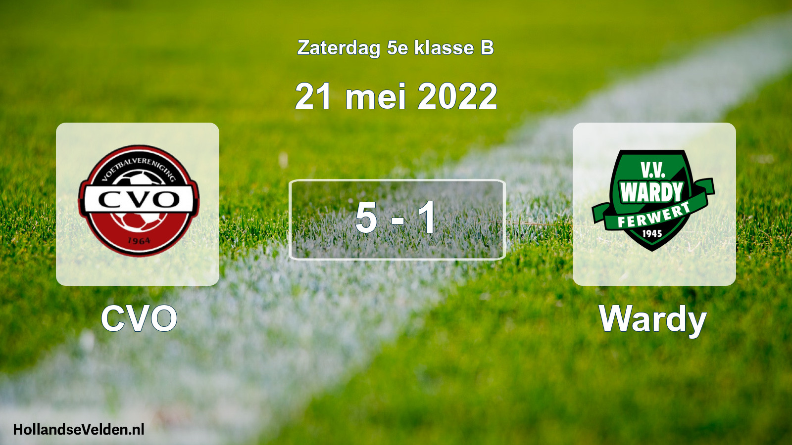 Total number of matches played: CVO - Wardy 5 - 1 (21 May 2022)